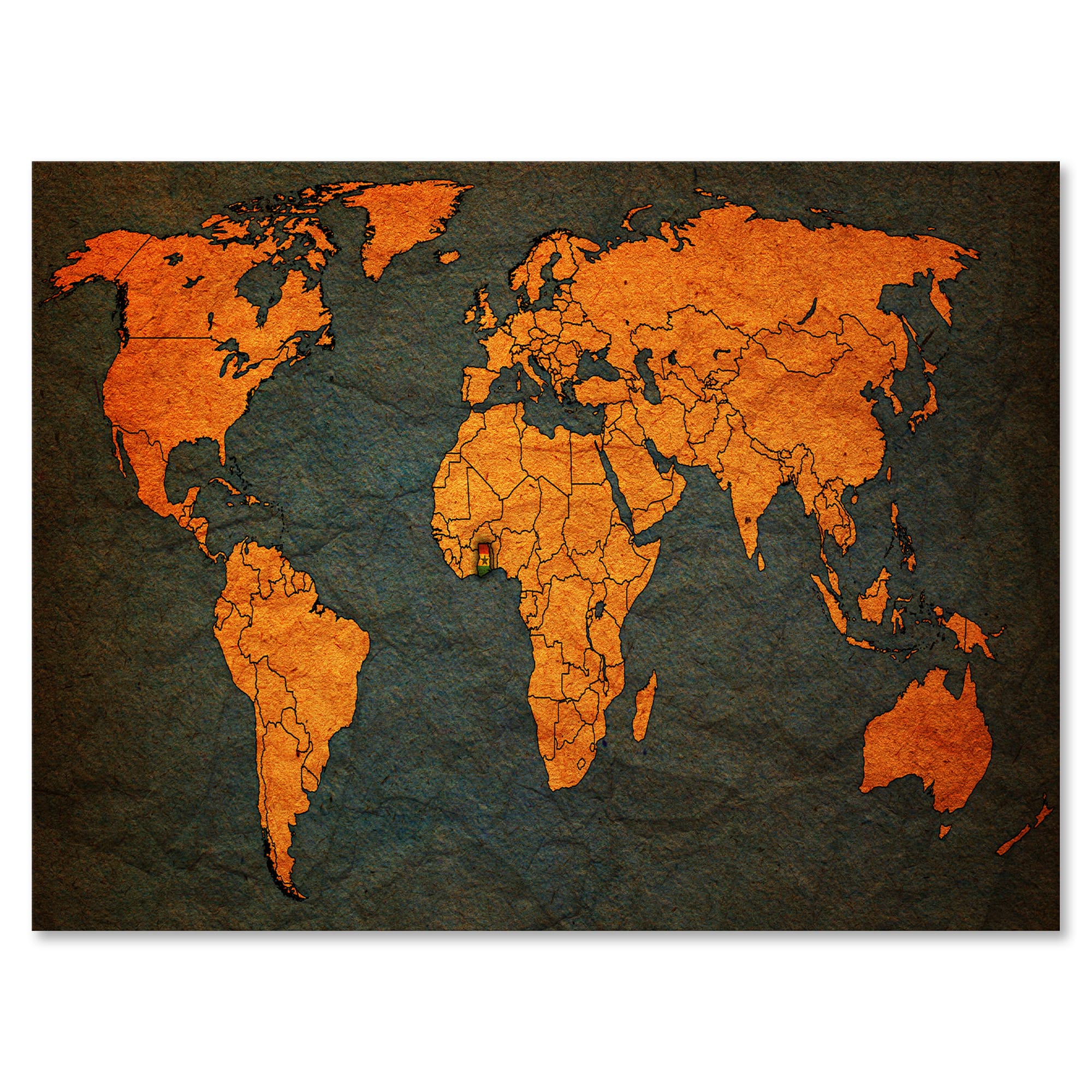 Designart - Ancient Map of The World Africa